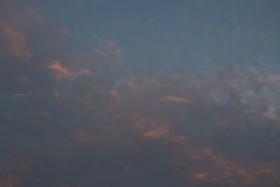 Low angle view of sky during sunset