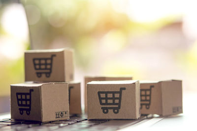 Close-up of toy on table