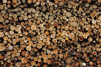 Full frame shot of logs