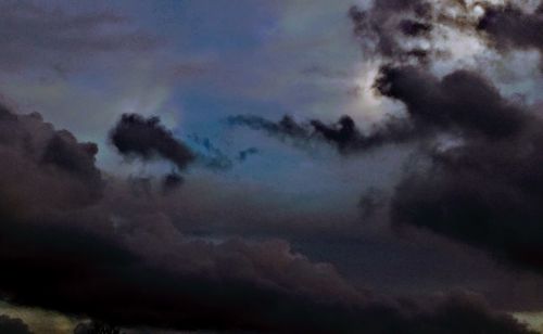 Low angle view of storm clouds in sky