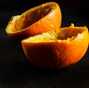 Close-up of orange fruit on table