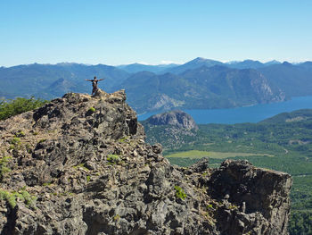 Scenic view of mountain against sky