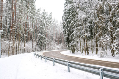 Scenic view of snow covered landscape