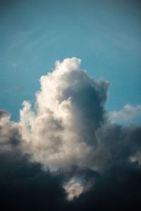 Low angle view of clouds in blue sky