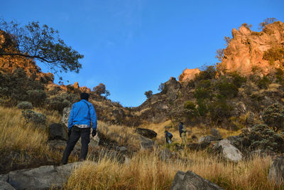 Heading to the top of rajawali sumbing mountain, central java