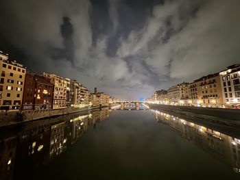 Illuminated city at night