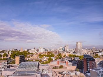 Buildings against blue sky