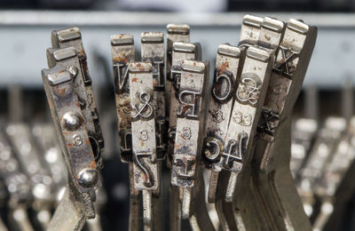 Close-up of machine part