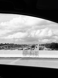 Bridge over river against sky