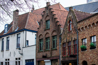 Low angle view of buildings in city