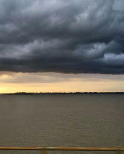 Scenic view of dramatic sky during sunset