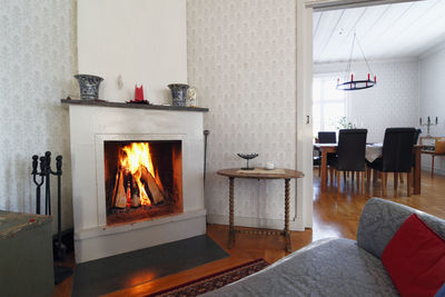 Fireplace in living room