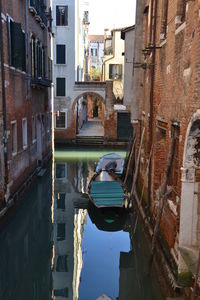 Canal amidst buildings in city