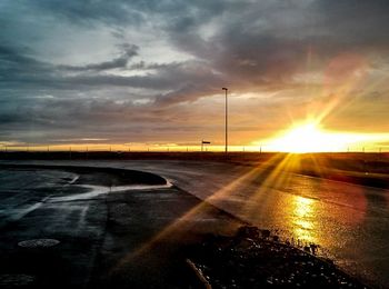 Sun shining through clouds