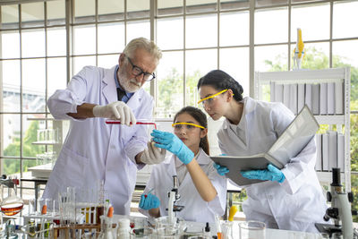 Doctor working in laboratory