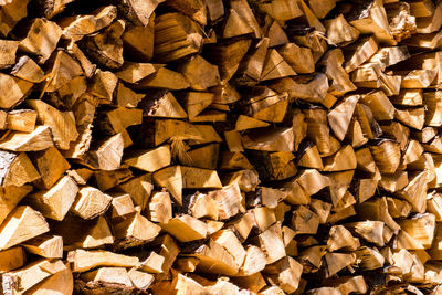 Full frame shot of logs