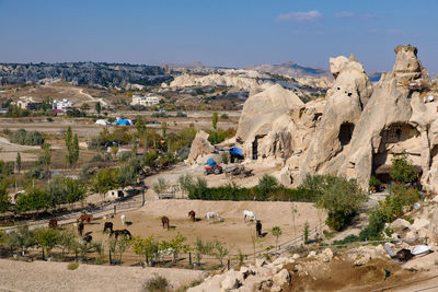 Panoramic view of buildings against sky