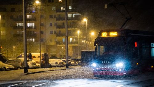 City street at night