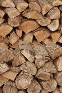 Full frame shot of firewood