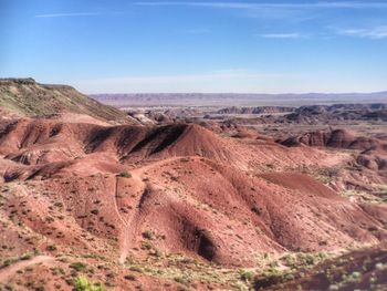 Scenic view of desert against sky