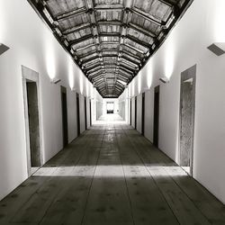 Empty corridor of building