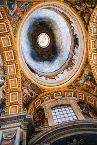 Low angle view of ceiling of building