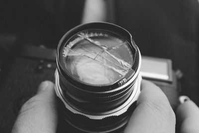 Detail shot of camera lens