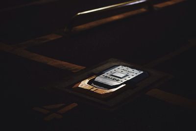 View of illuminated building