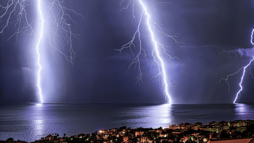 Lightnings in the mediterranean sea