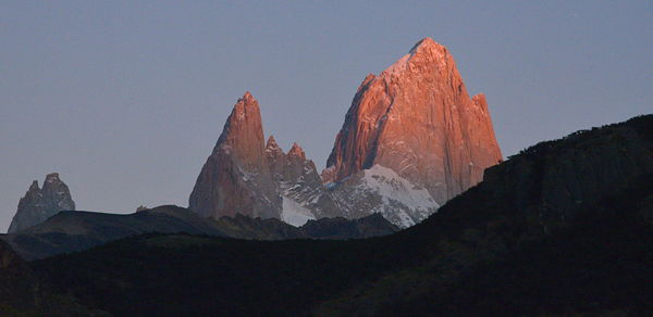 Panoramic view of rock formations against sky