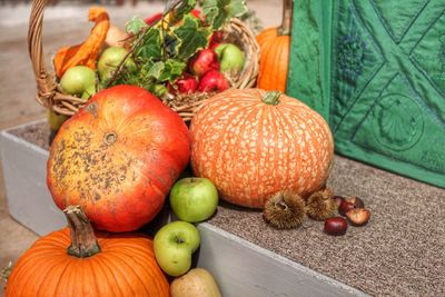 Fruits and vegetables on table