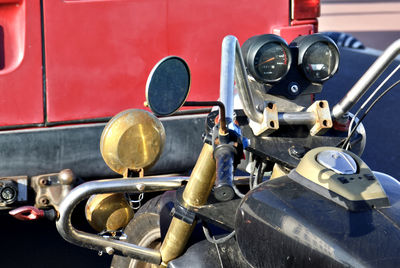 Close-up of machine part