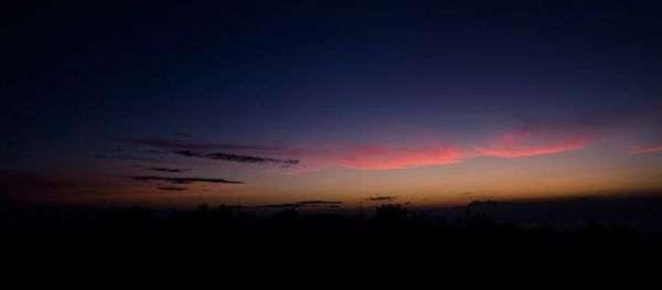 Silhouette landscape at sunset