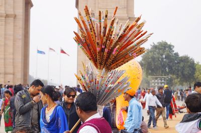 People standing in traditional clothing