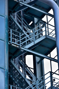 Low angle view of spiral staircase