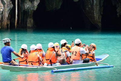 Group of people in boat