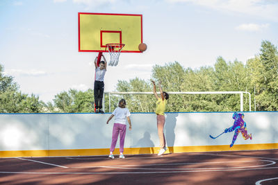 Swish success, teenagers mastering the basketball court