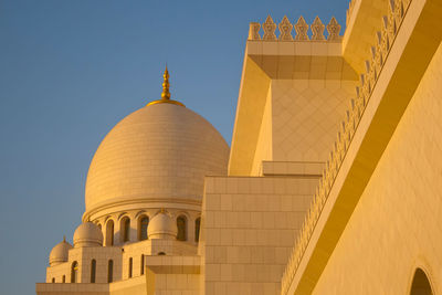 Low angle view of building against clear sky