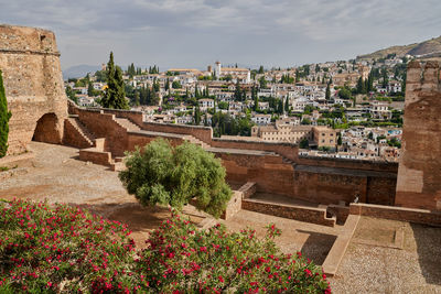 View of the city of granada from the alhambra. spain