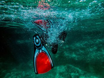 Close-up of scuba diver