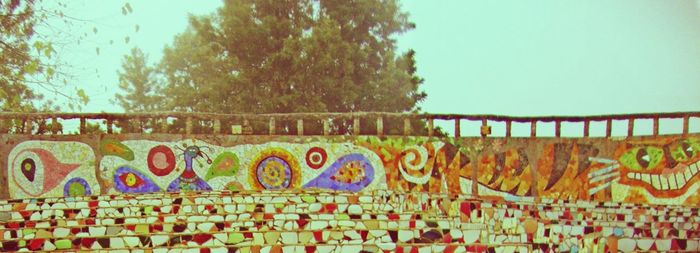 Close-up of multi colored wall