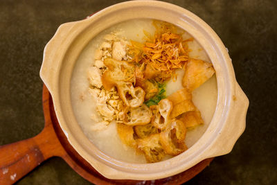 Close-up of food in bowl on table