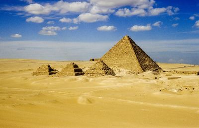 View of the pyramids of giza