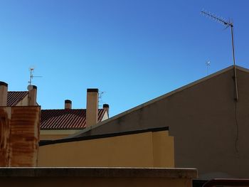 Low angle view of building against clear sky