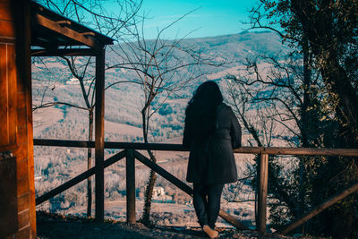 Woman looking at view