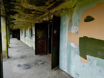 Interior of abandoned building