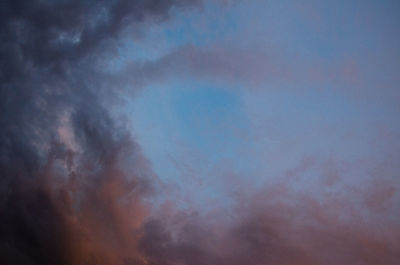 Low angle view of clouds in sky