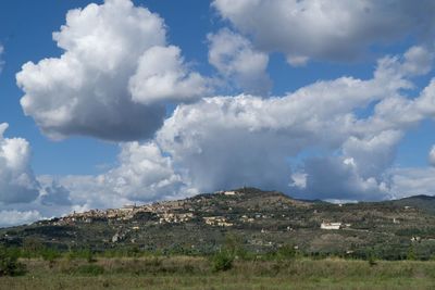 Panoramic view of landscape against sky