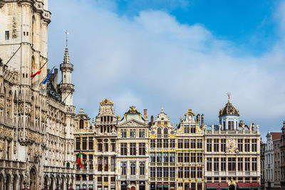 Low angle view of buildings against sky