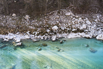 Scenic view of lake during winter